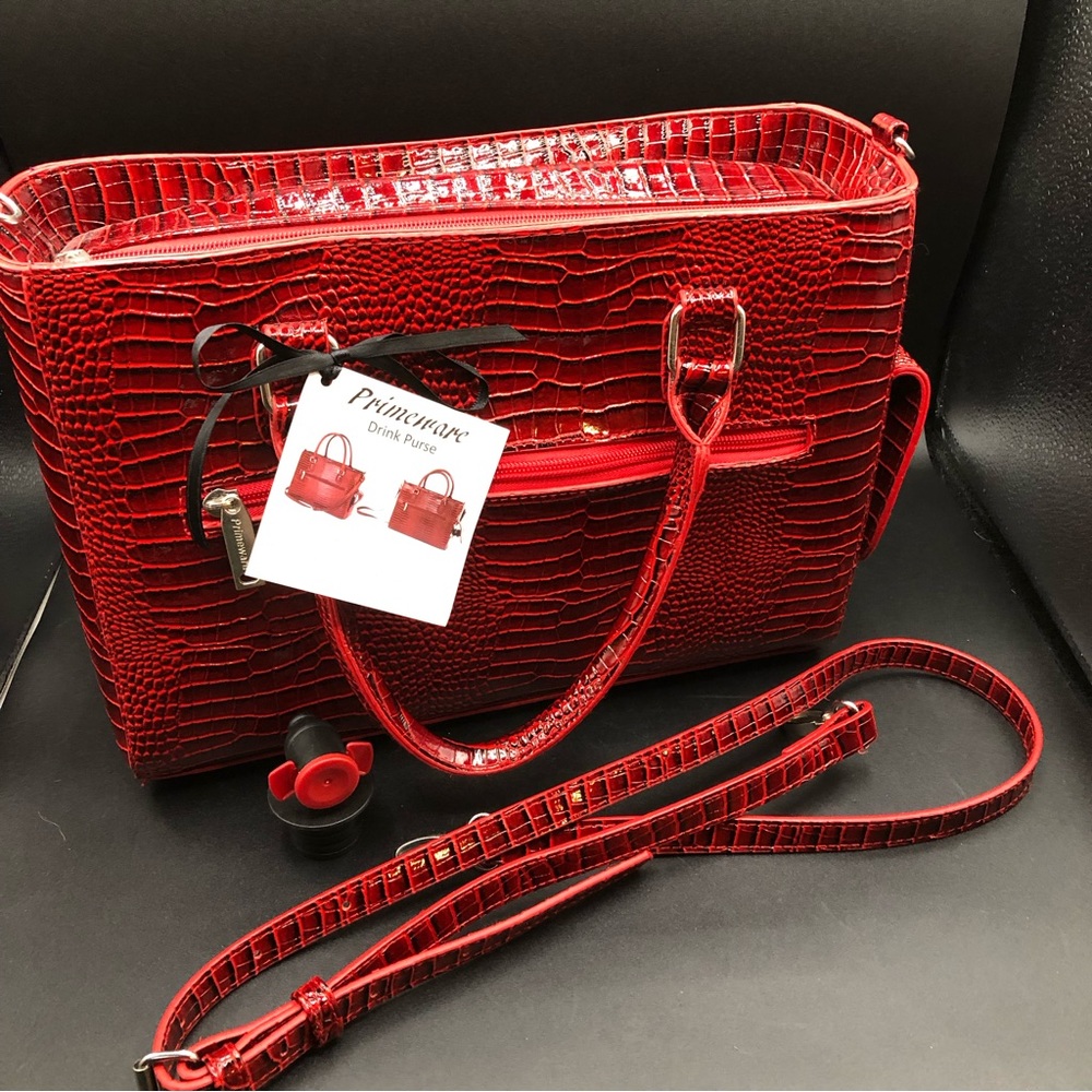 3 Pk. Insulated Wine Bag 3 - 3L Bladder Refill Bags Red Croc Primeware